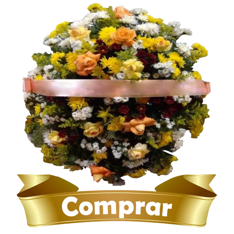 Coroa Tradicional de Flores do campo com Rosas